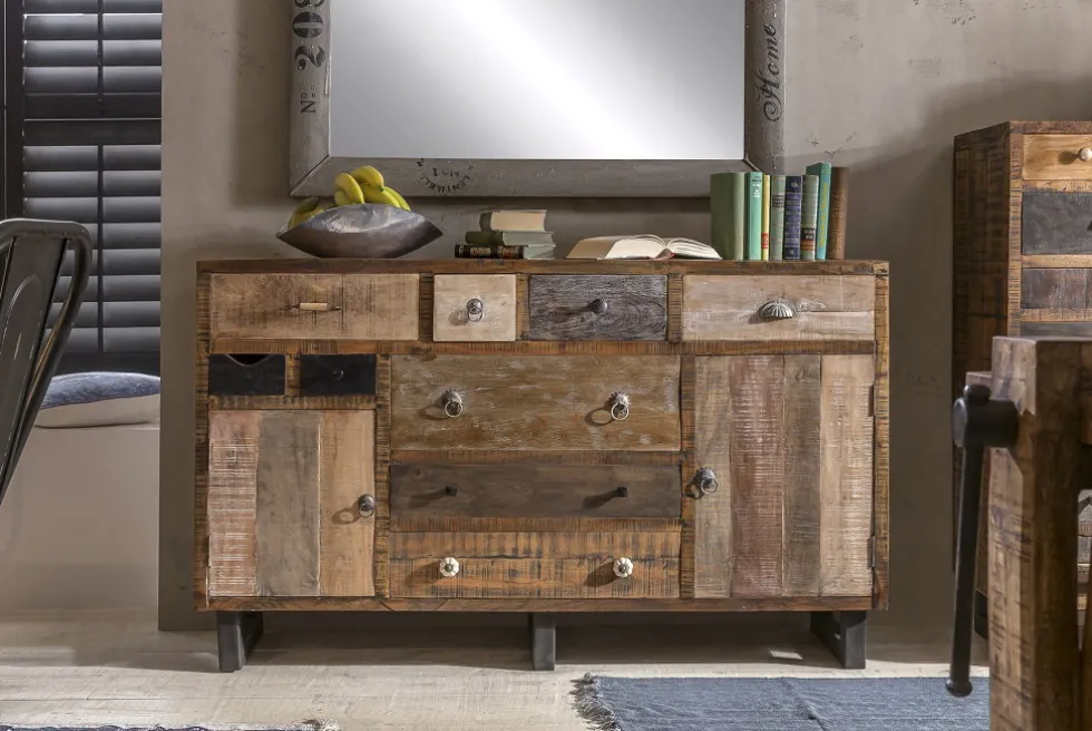 Sideboard 150x90cm 'Metro' Altholz & Eisen