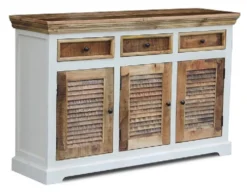 Sideboard 140x90cm 'Nizza' Mango weiß natur