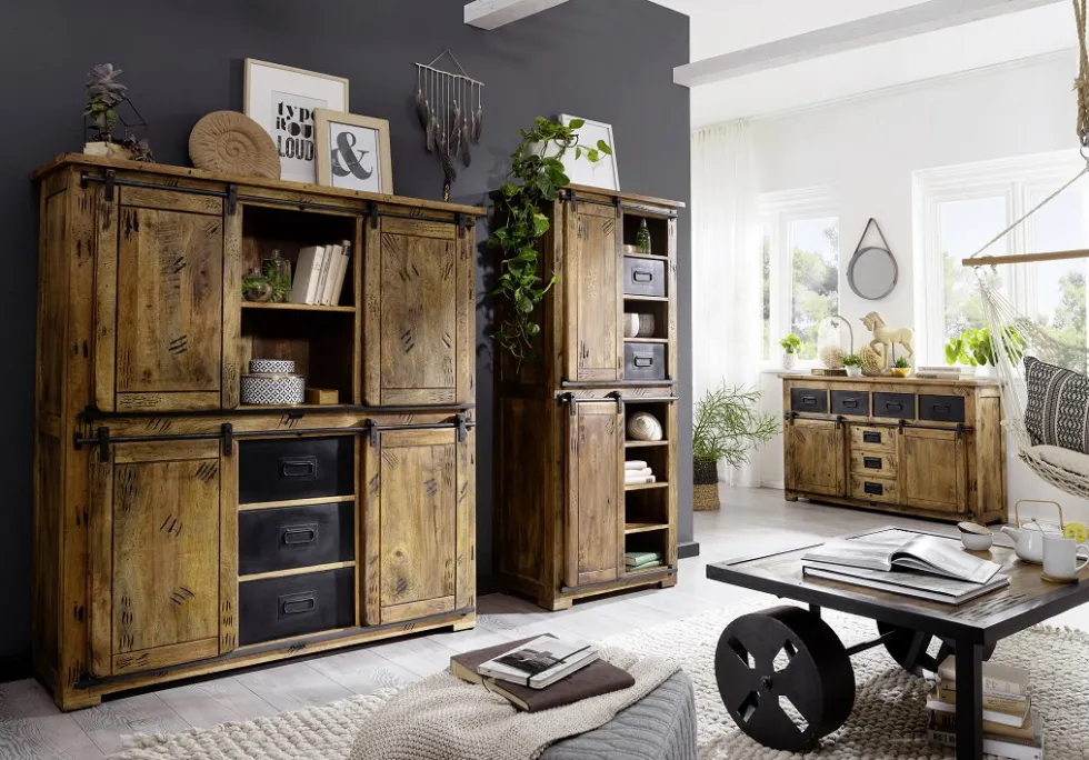 Sideboard 200x90cm 'Railroad' Mango & Eisen