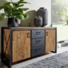 Sideboard 150x80xcm 'Montreux' Akazie & Metall schwarz