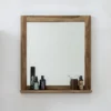 Spiegel mit Ablage 68x75cm 'Hudson' Sheesham gebeizt