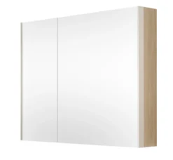 Spiegelschrank 106cm inkl.Beleuchtung 'Avallon' Wildeiche geölt & creme