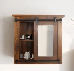Spiegelschrank 68x64cm 'Bayamo' Mango & Eisen