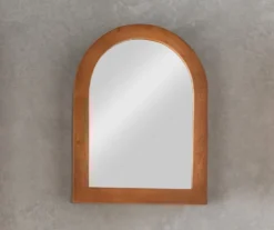 Spiegelschrank 48x68cm 'Curves' Mango massiv dunkelbraun