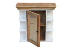 Spiegelschrank 70x70cm 'Nizza' Mango weiß natur