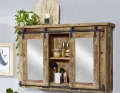 Spiegelschrank 108x64cm 'Railroad' Mango & Eisen
