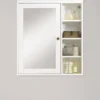 Spiegelschrank 80x75cm 'Sylt' Kiefer weiß lasiert