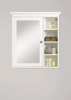 Spiegelschrank 80x75cm 'Sylt' Kiefer weiß lasiert