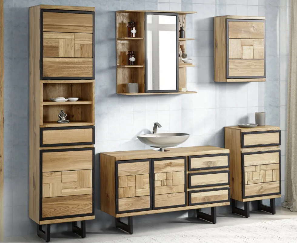 Spiegelschrank 68x71cm 'Timbero' Eiche massiv