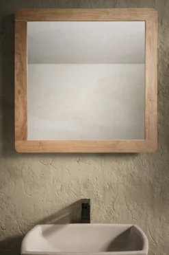 Spiegel 70x70cm 'Pure' Akazie massiv