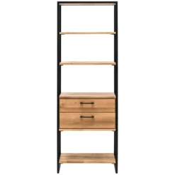 Standregal 60x172cm "Dublin" Wildeiche & Eisen schwarz