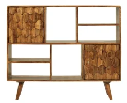 Standregal 120x100cm 'Kalani' Mango massiv braun lackiert