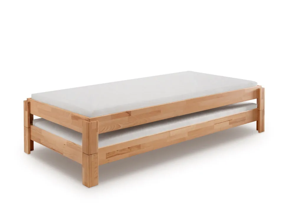 Stapelbett 90x200cm 'Dubi' Buche massiv natur geölt