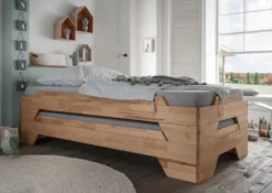 Stapelbett 90x200cm 'Pisa' Buche massiv natur geölt