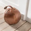 Türstopper "Kiddi III" Leder braun Kugelform