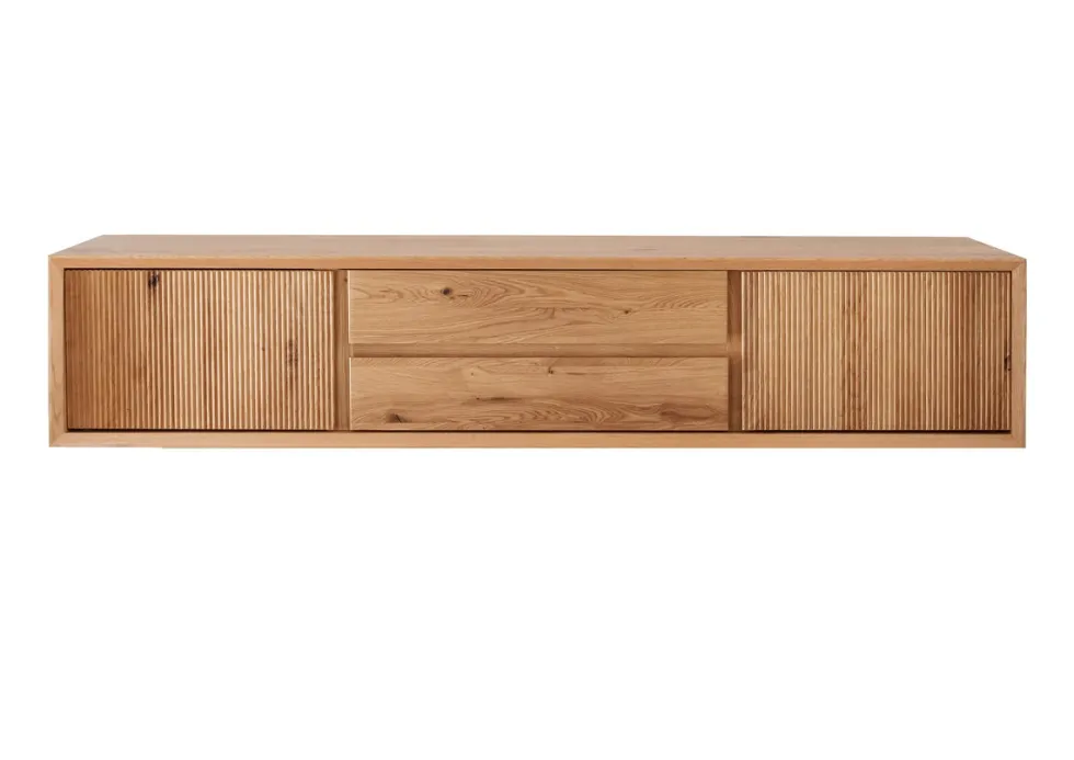 TV Board 180cm hängend oder stehend 'San Diego' Wildeiche geölt massiv hängend