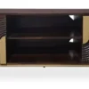 TV Board 150cm 'Marvello' Mango mahagoni & Metall goldfarbig hängend oder stehend