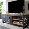 TV Board 127cm 'Montreux' Akazie & Metall schwarz