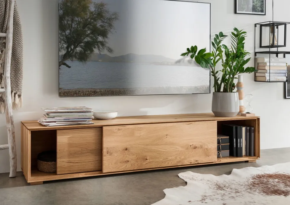 TV Board hängend oder stehend 170cm 'Prag' Wildeiche geölt WZ-0546
