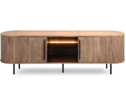 TV Board mit Beleuchtung 175cm 'Atlantic' Akazie massiv