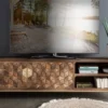 TV Board 190x50cm "Assuan" Mango & Metall goldfarbig WZ-0462