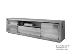 TV Board 215x56cm "Bergamo" Kernbuche geölt WZ-0159