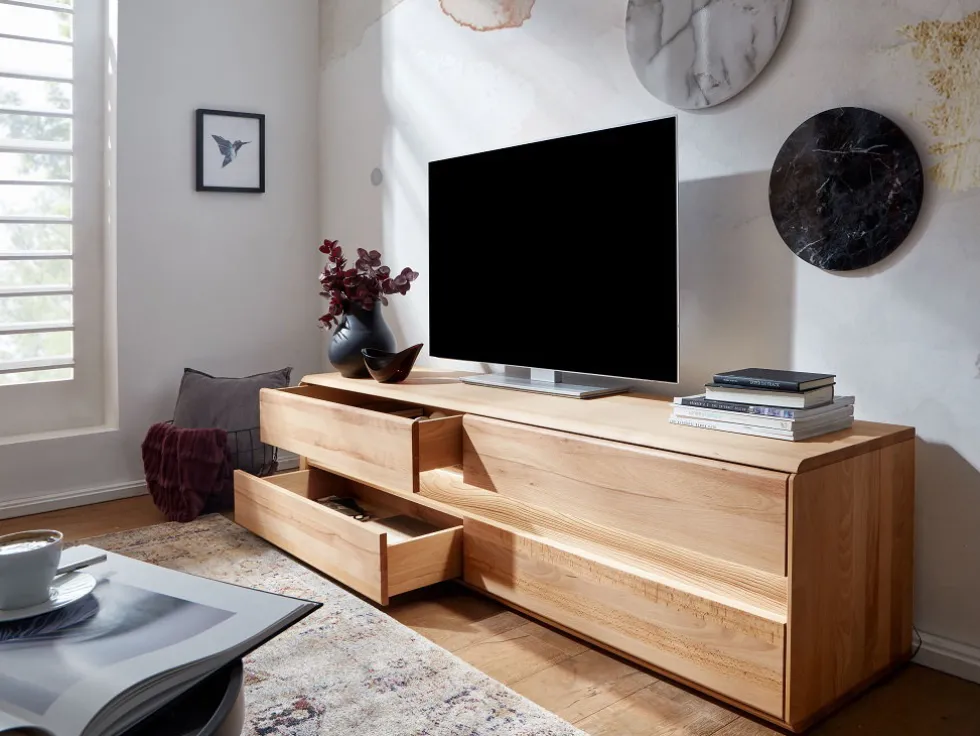 TV Board 184x48cm "Berlin" Kernbuche geölt