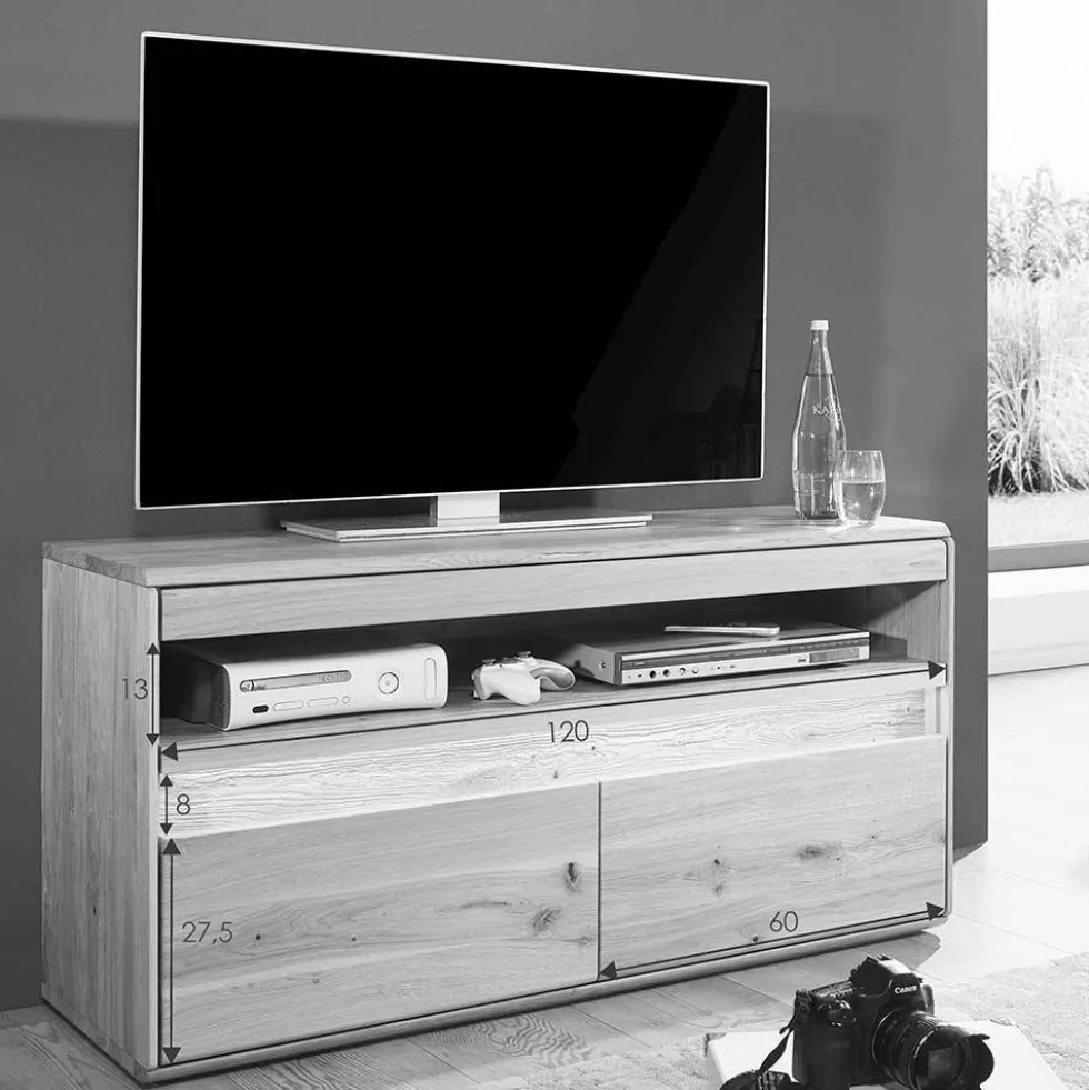 TV Board 123x63cm "Berlin" Wildeiche geölt WZ-0303