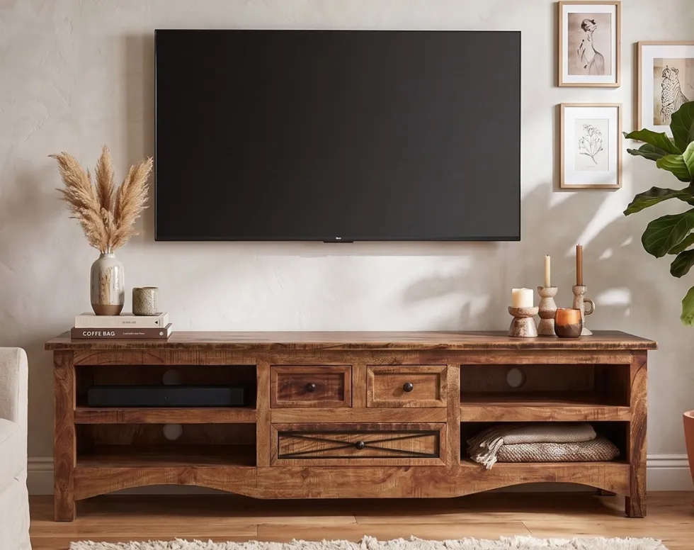 TV Board 180x50cm "Cordoba"' Akazie massiv lackiert
