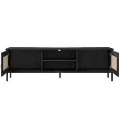 TV Board 158x47cm 'Seattle' Kiefer massiv schwarz