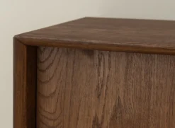 TV Element 200x50cm 'Dubai' Wildeiche Tabacco 2 Türen 1x Holz / 1x Glas