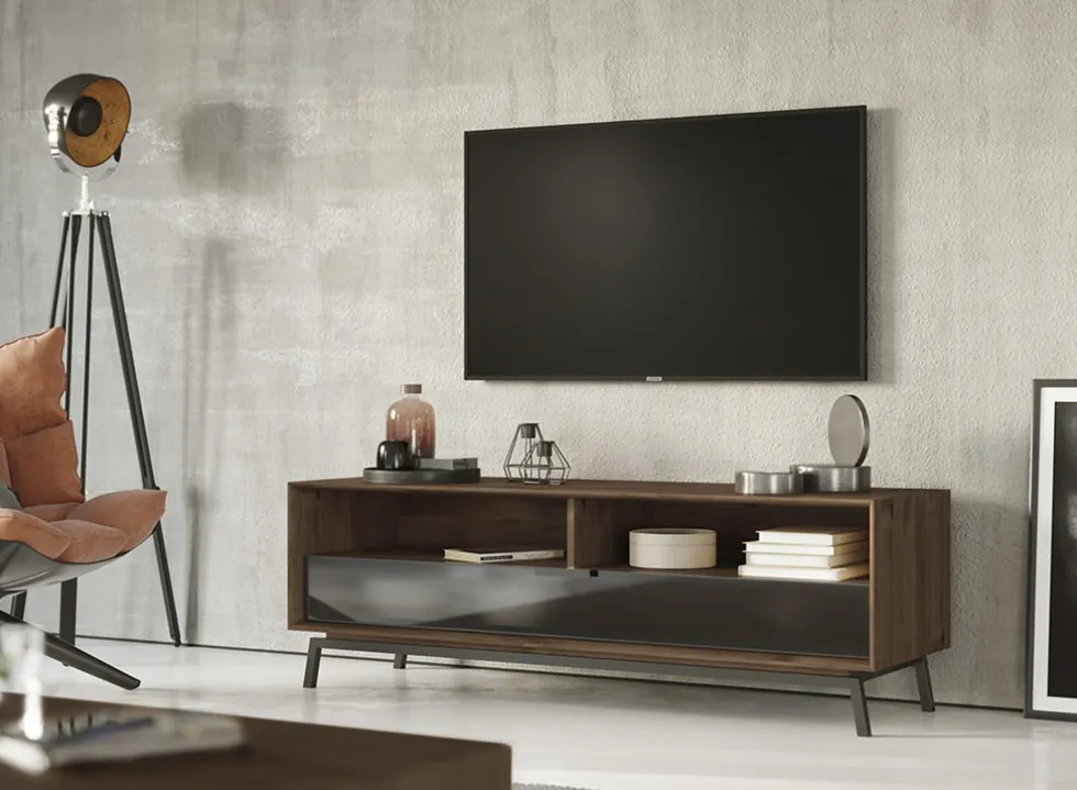 TV Element 160x54cm 'Dubai' Wildeiche Tabacco