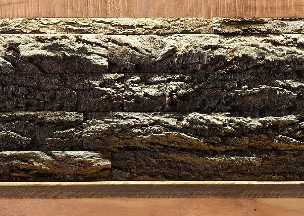 Vitrine inkl. Beleuchtung 103x207cm "Trondheim" Akazie massiv