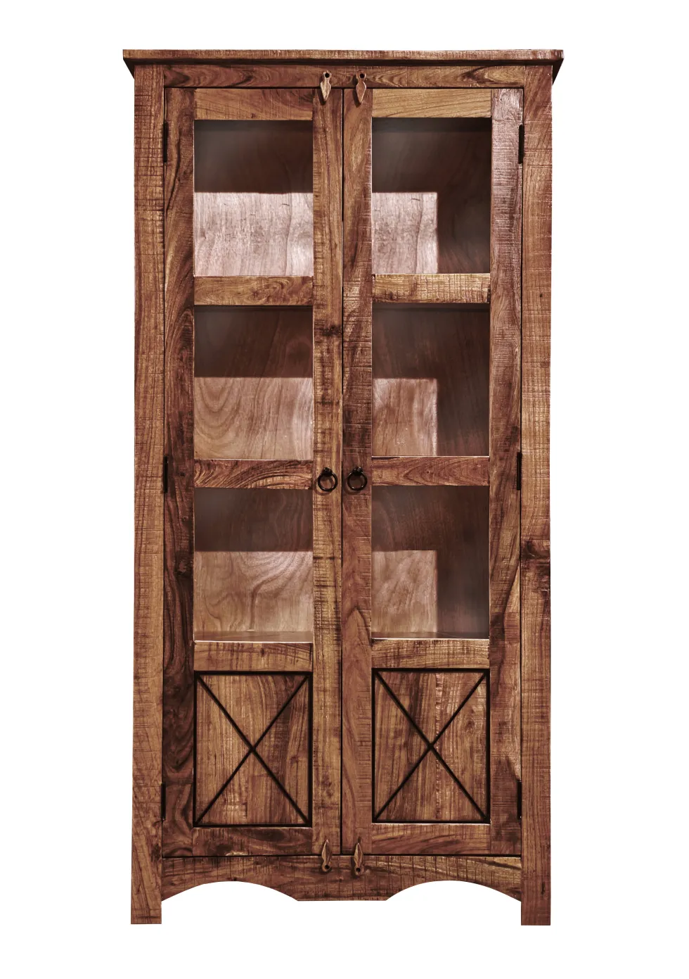 Vitrine 90x180cm "Cordoba"' Akazie massiv lackiert