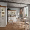 Vitrine 116x199cm "Jale" Kiefer & Eiche massiv WZ-0622