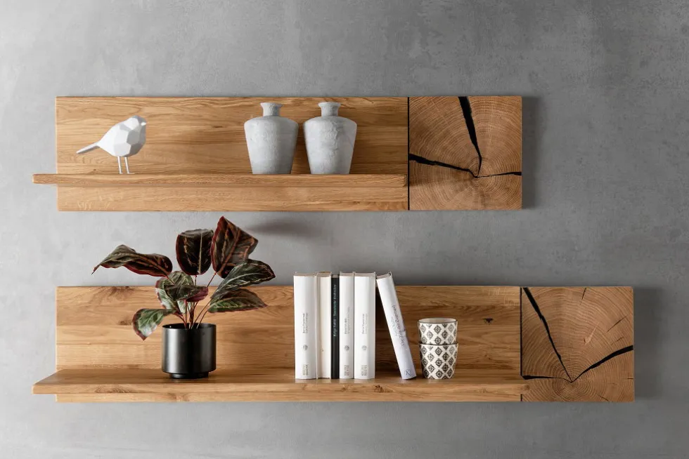 Wandboard 124cm 'Danzig II' Wildeiche massiv