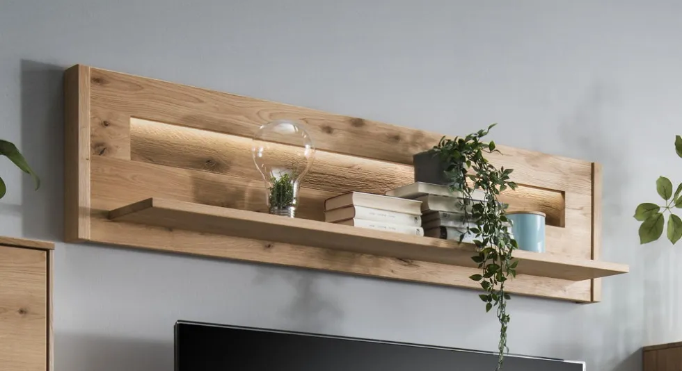 Wandboard 155cm 'Monza' Wildeiche geölt