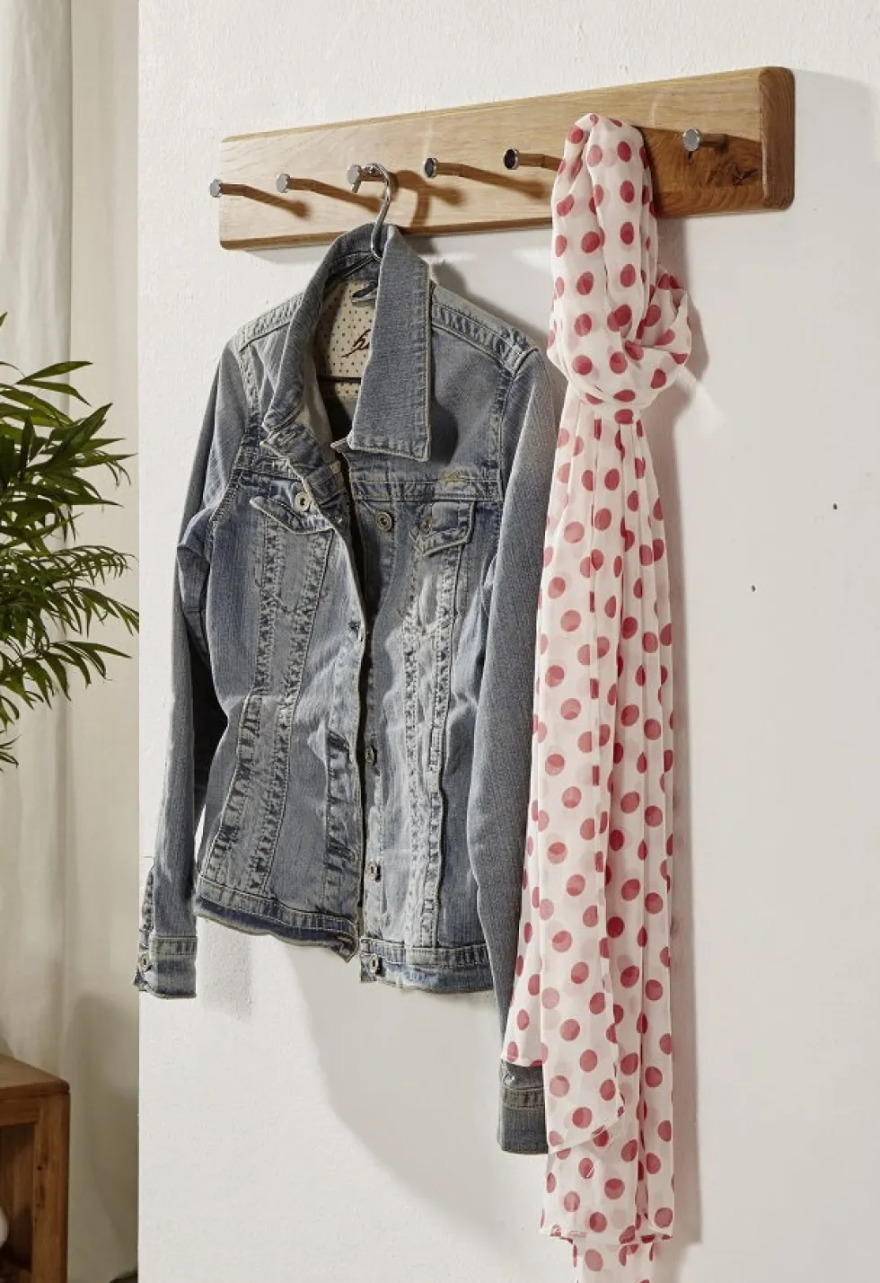 Wandgarderobe 70cm 'Bayreuth' Wildeiche massiv