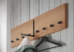 Wandgarderobe 80cm "Stockholm" Buche massiv