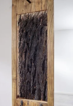 Wandgarderobe inkl.Beleuchtung 88x148cm 'Sadar' Akazie massiv