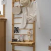 Wandgarderobe mit Haken und Ablage 'Jana' Kiefer laugenfarbig