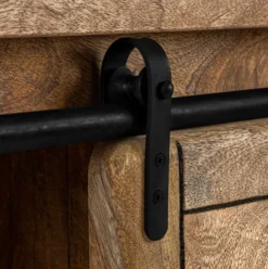 Wandgarderobe mit Spiegel 105x140cm 'Railroad' Mango & Eisen