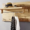 Wandgarderobe 100x50cm 'Bayreuth' Wildeiche massiv