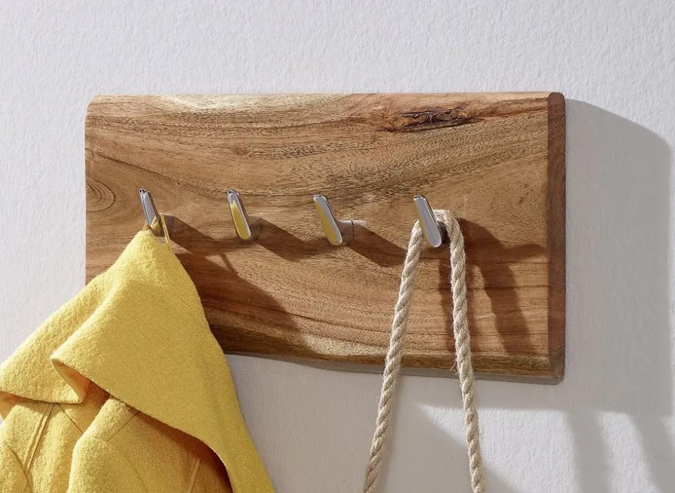 Wandgarderobe 45x20cm 'Forest' Akazie massiv