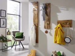 Wandgarderobe 25x85cm 'Forest' Akazie massiv