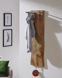 Wandgarderobe 25x85cm 'Forest' Akazie massiv