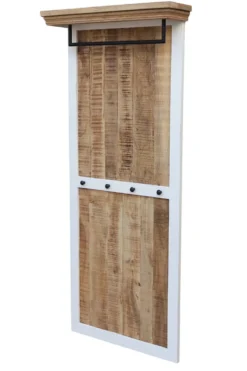 Wandgarderobe 80x180cm 'Nizza' Mango weiß natur