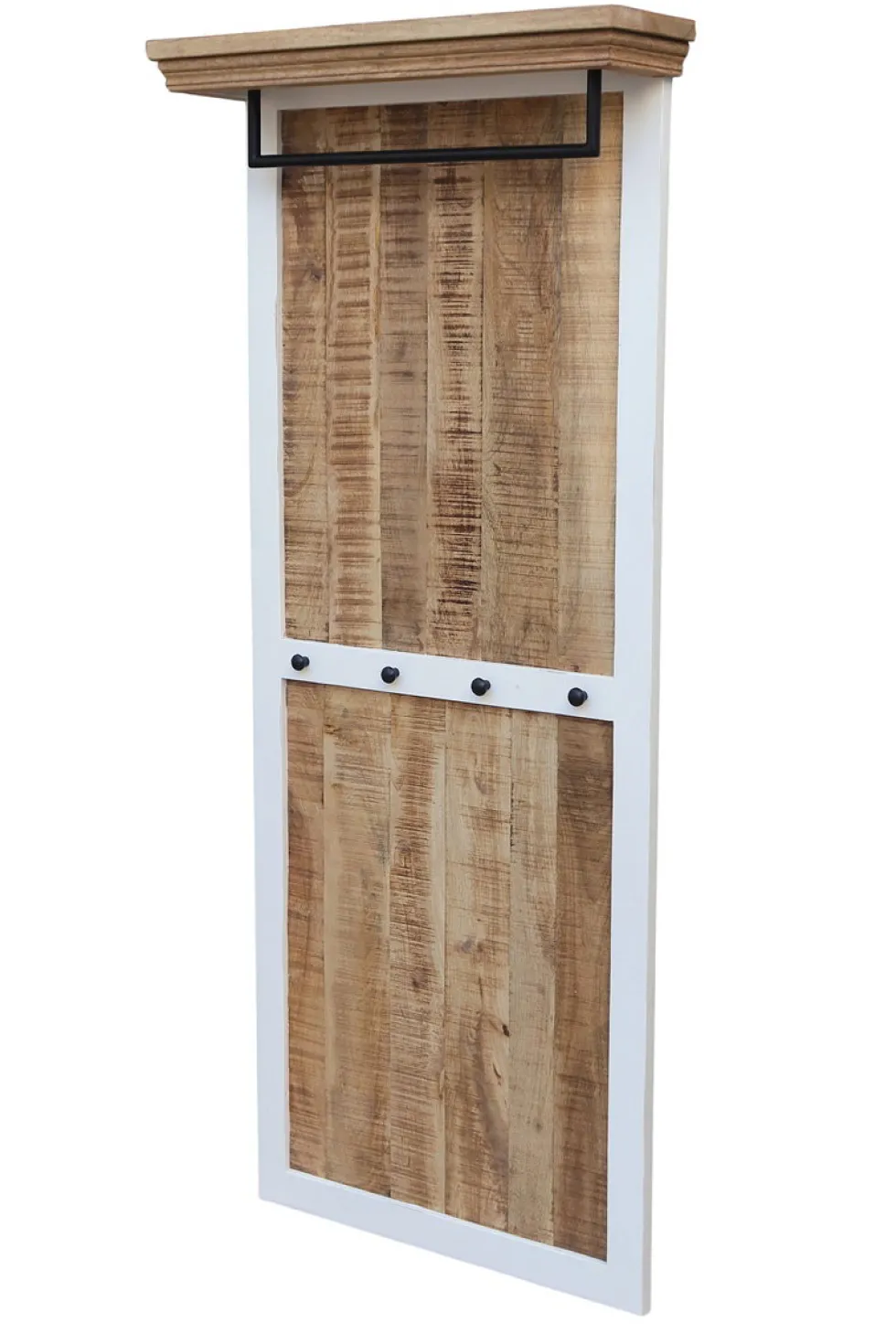Wandgarderobe 80x180cm 'Nizza' Mango weiß natur
