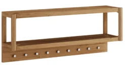 Wandgarderobe 83x36cm 'Scandi' Wildeiche massiv