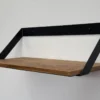Wandregal 80cm "Bari" Mangoholz & Eisen schwarz